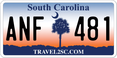 SC license plate ANF481