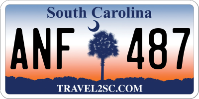 SC license plate ANF487