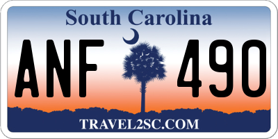 SC license plate ANF490