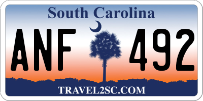 SC license plate ANF492