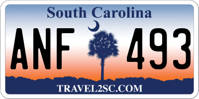 SC license plate ANF493
