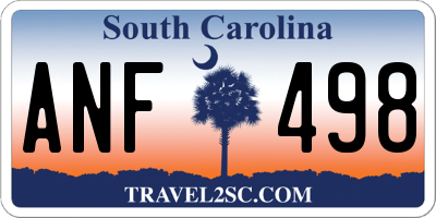 SC license plate ANF498