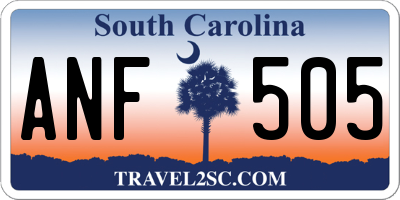 SC license plate ANF505