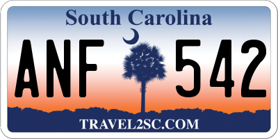 SC license plate ANF542