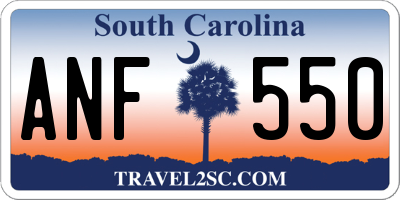 SC license plate ANF550