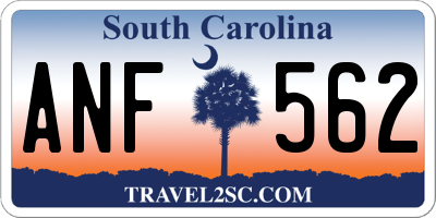 SC license plate ANF562