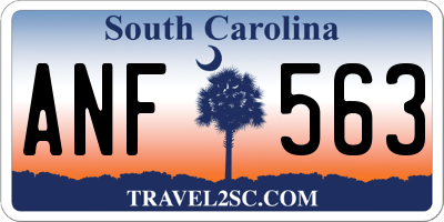 SC license plate ANF563