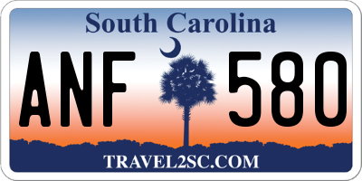 SC license plate ANF580