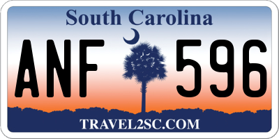 SC license plate ANF596