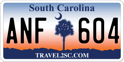SC license plate ANF604