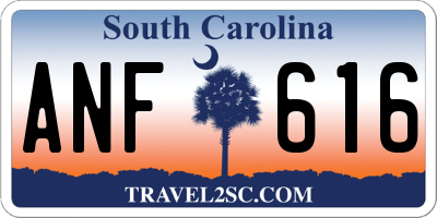 SC license plate ANF616