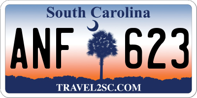 SC license plate ANF623