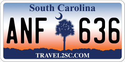 SC license plate ANF636