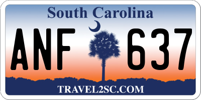 SC license plate ANF637