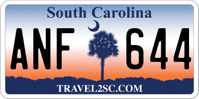 SC license plate ANF644
