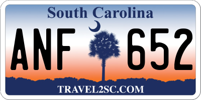 SC license plate ANF652