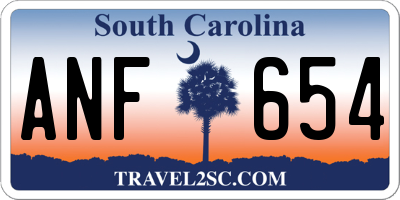 SC license plate ANF654