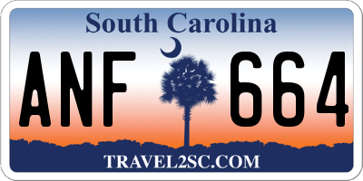 SC license plate ANF664