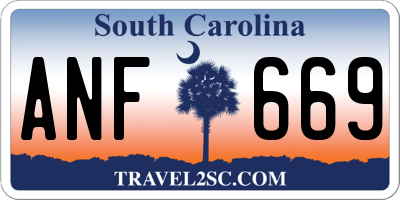 SC license plate ANF669
