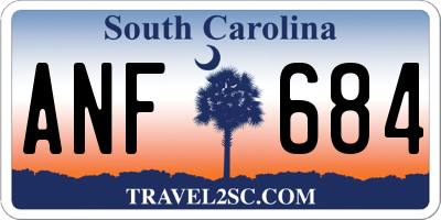 SC license plate ANF684