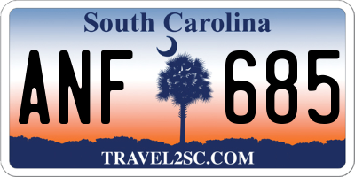 SC license plate ANF685