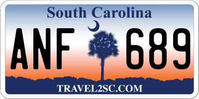SC license plate ANF689