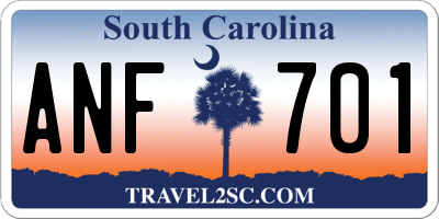 SC license plate ANF701
