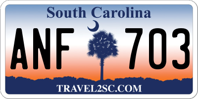 SC license plate ANF703