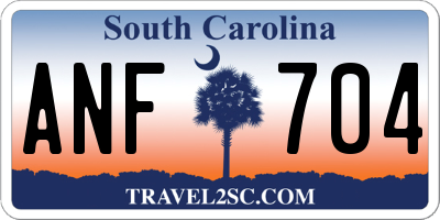 SC license plate ANF704