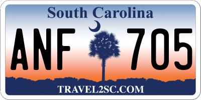 SC license plate ANF705