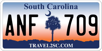 SC license plate ANF709