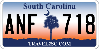 SC license plate ANF718