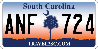 SC license plate ANF724