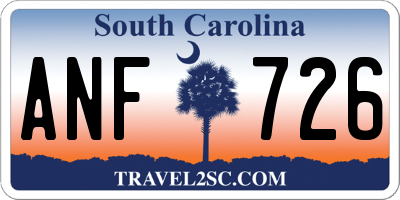 SC license plate ANF726