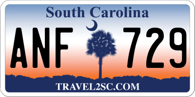SC license plate ANF729