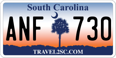 SC license plate ANF730