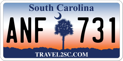 SC license plate ANF731