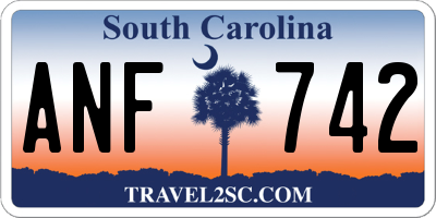 SC license plate ANF742