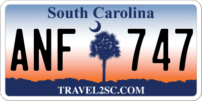 SC license plate ANF747