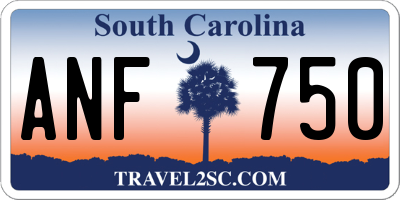 SC license plate ANF750