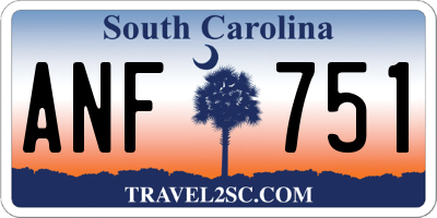 SC license plate ANF751