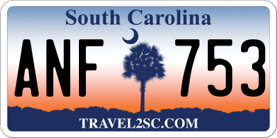 SC license plate ANF753