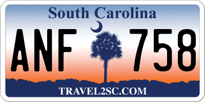 SC license plate ANF758