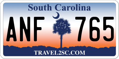 SC license plate ANF765