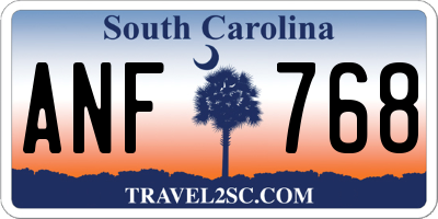SC license plate ANF768