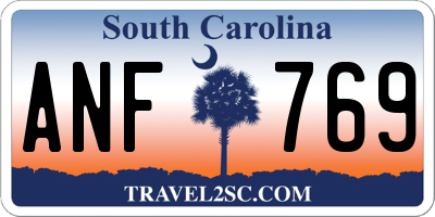 SC license plate ANF769