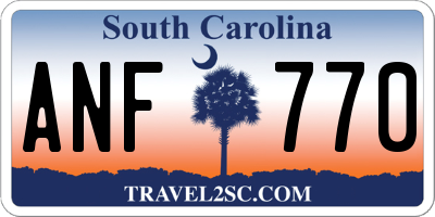 SC license plate ANF770