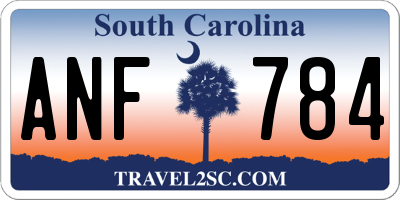 SC license plate ANF784