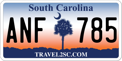 SC license plate ANF785