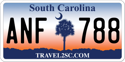 SC license plate ANF788